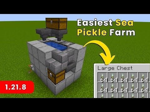 Easiest Sea Pickle Farm in Minecraft! Automatic & Compact 💡(Java Edition)