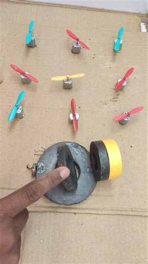 12 mini crossless motor power testing with use magnet and magnetic vibration_Dc Motor #tech #dc