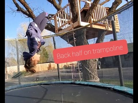 Back half twist on trampoline | How to video!
