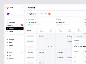 Time Tracker Dashboard Animation