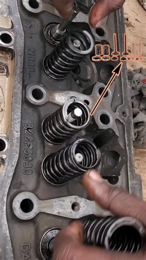 Diesel engine cylinder head assemble! #shorts #youtube #diesel