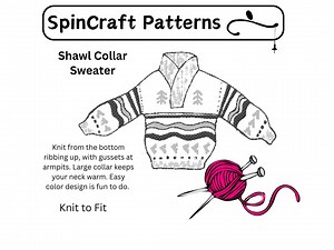 Shawl Collar Sweater Knitting Pattern - Etsy
