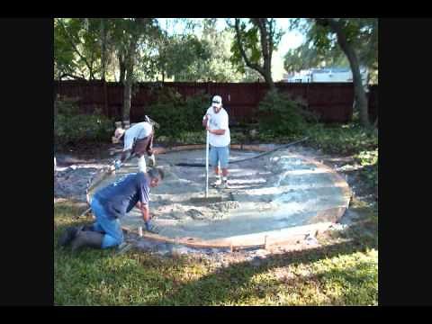 How To Build a Circular Concrete Patio with Fire Pit and Retaining Wall