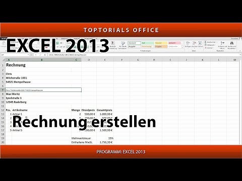 Rechnung / Quittung erstellen ganz einfach (Excel)