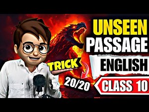 Unseen Passage Tricks🔥 class10 / Animation / how to score full marks in unseen passage / boards2024