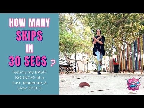 How many SKIPS in 30 SECS?😱 Basic bounce at Fast, Moderate, & Slow speed! #test #jumprope #skipping