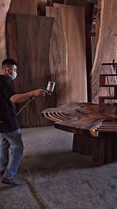 2.2K views · 36 reactions | One of our most creative pieces. Beautiful round table 7’ in diameter. Named the Satellite #art #Space #woodworking | Reduxwood | Facebook