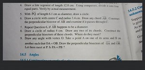 Draw a line segment of length 12.8 \mathrm{~cm}. Using compasse... | Filo