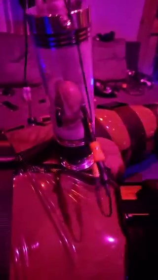 Strapped down @Rubberfanatic and milked them dry with the @Seriouskit2 and Coyote 3.0 Estim Box. Entirely helpless, the dog drone conversion training went smoothly.Good dog.