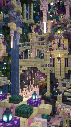 洞窟の中にファンタジーな遺跡群を作ってみた🧚🏰 #minecraft #minecraftbuilds #minecraftbuilding #shorts #マイクラ #マイクラ建築