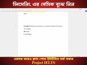 IELTS Listening Basic Test Class #IELTS #ieltspreparation | Project IELTS