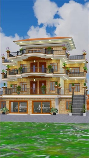 Modern Village House 🏡 Design #elevation #frontelevation #house #housedesign #home #song #hindisong