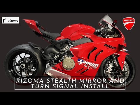 Rizoma stealth mirror and turn signal install 2023 Ducati V4 Panigale