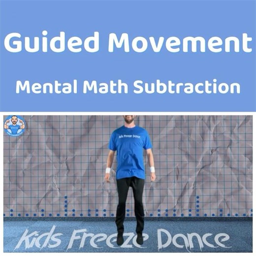 Avoid the summer slide with this guided movement active learning game to practice mental math subtra