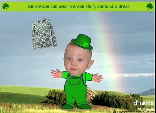 Leprechaun Meme: Funny Baby Green Shirt Spinning | Flash Animation