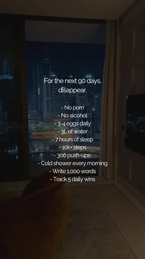 Most people will not do this for 90 days. That is exactly why most people stay average. Discipline is not motivation. It is a daily decision to build yourself before the world gets a chance to drain you. The men who win long term are not the most talented. They are the most consistent behind closed doors. Ninety days is nothing on a calendar. But ninety days of locked in focus, clean habits, and zero distractions will make you unrecognizable to everyone around you, including yourself. The princi