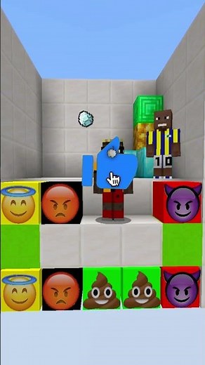 Matching emojis with blocks in Minecraft 💩😎🤩 #shorts #minecraft