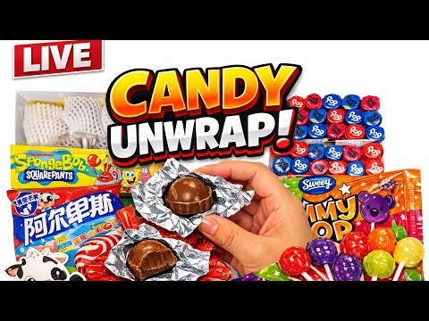 🔴 LIVE Candy Unwrap ASMR 🍬 | Satisfying Sounds & Sweet Surprises!