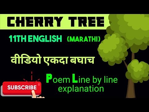 Cherry Tree by ruskin bond | 11th class | Poem explanation & analysis | Marathi explanation