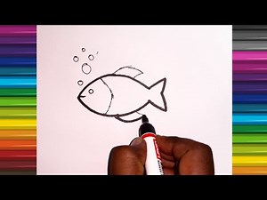 How to draw a fish | step by step