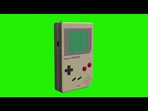 4K Game Boy - Three 3D Animations, Green Screen