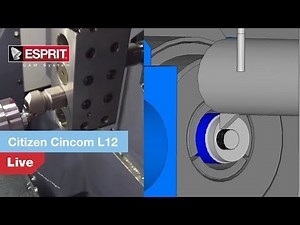 ESPRIT CAM su Citizen Cincom L12 Tornitura Eccentrica