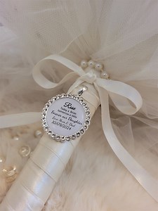 Wedding Bouquet Charm for Bride, Personalised Bridal Keepsake, Gift From Mum & Dad - Etsy