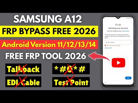 Samsung A12 FRP Bypass 2026 | Free Tool | Works on All Android Versions (New Method)