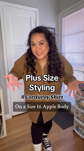 Pulled this corduroy button down shirt out of the closet and decided to style it for a day out. Comfy and casual is always the goal for my mom lifestyle. #momstyle #plussizefashion #plussizestyle #appleshapebody #curvystyle #size16 #corduroyjacket #corduroyshirt #leggingsoutfit #momsoftiktok