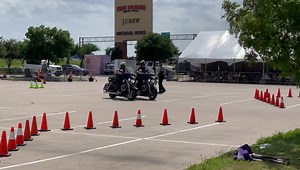 GPPD 10th Annual Spring Classic AJ's Memorial Partner ride where the officer partners ride side by side tethered together with a cord. Thank you Grand Prairie PD. | Grand Prairie News