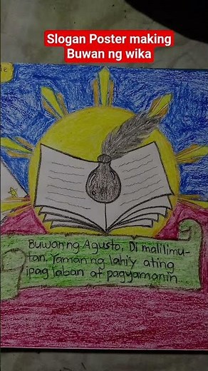 Slogan poster making Para sa buwan ng wika.