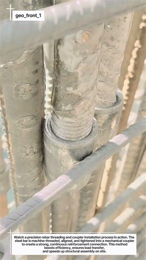 Industrial Rebar Coupler Installation – Precision Threaded Connection