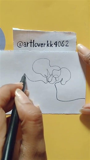 How to draw tree 🌳 one line drawing ✍️ #shorts #easy #drawing