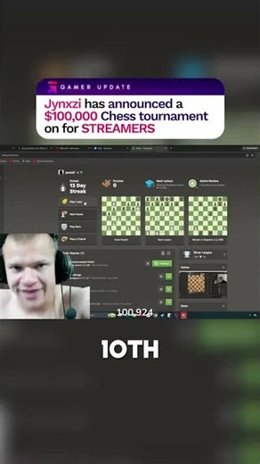 Jynxzi announces $100,000 chess tournament for streamers!
