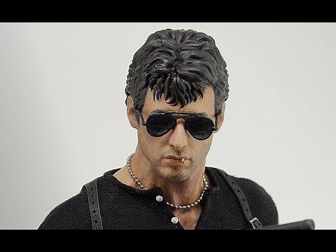 PREVIEW Scaletta Studios 1:6 scale Sylvester Stallone as "COBRA" 12-inch Custom Figure