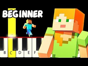 3 Famous Minecraft Tunes - Slow and Easy Piano Tutorial - Beginner