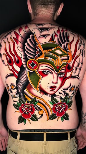 Engaging Back Tattoo Process: Shading and Color Techniques