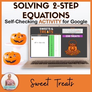 Solving 2 Step Equations Algebra Halloween Activity Digital Printable