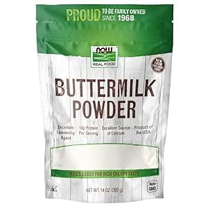 NOW Foods, Buttermilk Powder with Protein and Calcium, Product of the USA, 14-Ounce (Packaging May Vary)