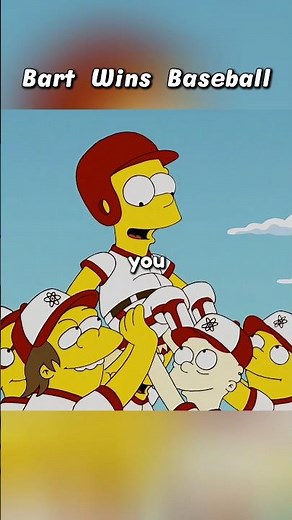 Bart Wins Baseball #simpsons #shorts