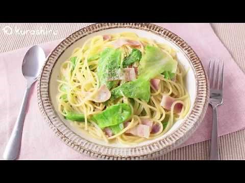 フライパンひとつで簡単 レタスとベーコンのスープパスタ レシピ・作り方