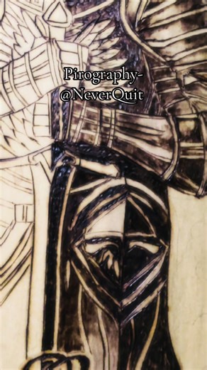 Each step is a process, #nevrrgiveup #pyrography #knighttok #knightinshingingamour #woodburned