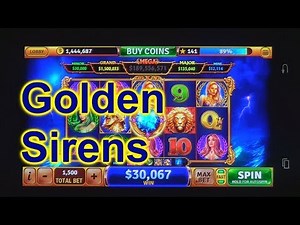HOUSE OF FUN Casino Slots How To Play "GOLDEN SIRENS" A Featured Game