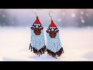 Christmas Reindeer Earrings 🎄 | Super Easy Beading Tutorial (Beginner Friendly)