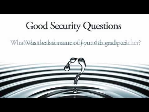 Good Security Questions and Answers