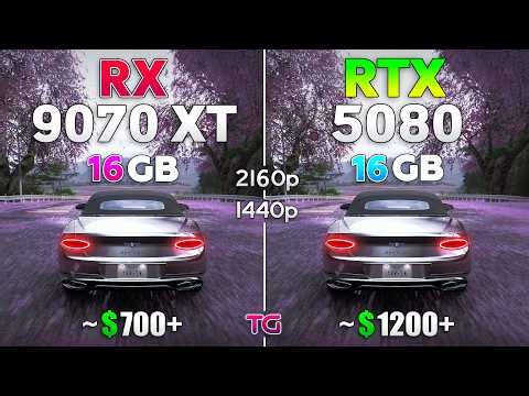 RTX 5080 vs RX 9070 XT - Big Comparison with New Drivers 2026 | 1440p & 4K