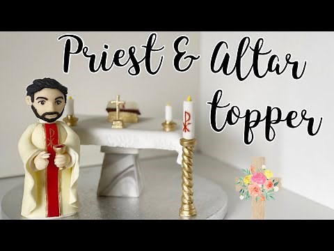 First Holy Communion Cake Topper | Priest topper | Church altar Topper