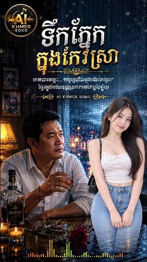 🎵 ទឹកភ្នែកស្រក់ក្នុងកែវស្រា | AI Khmer Song | #aikhmersong #khmermusic