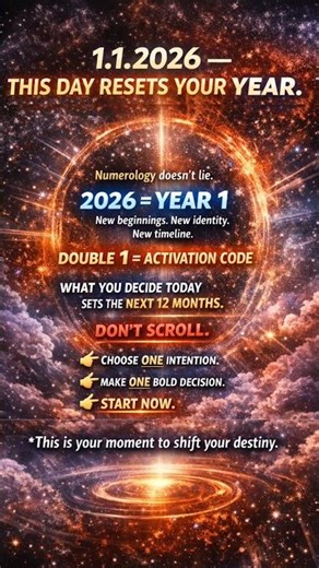 1.1.2026 — This Day Resets Your Year! 🔮 Powerful Numerology Energy