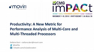 Productivity: A New Metric for Performance Analysis of Multi-Core and Multi-Threaded Processors